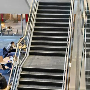 VALONGO BLACK™ Natural Cleft 3 cm Stair Treads and 2 cm Risers Private School, NY