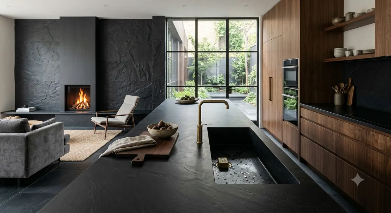 The Quiet Luxury of VALONGO BLACK™ Slate: Why This Portuguese Stone is Capturing Modern Design