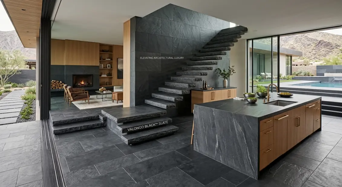 Masterpiece in Stone: Elevating Architectural Luxury with VALONGO BLACK™ Slate