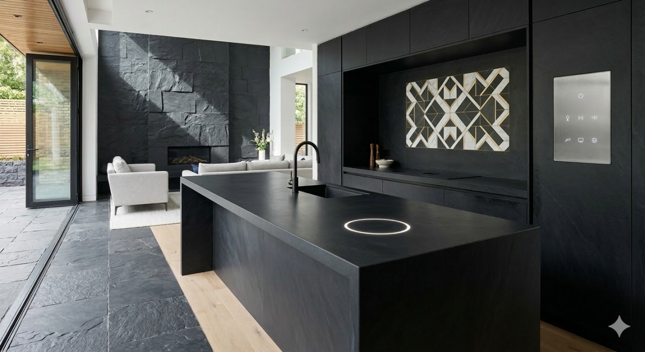 The Granite of the Night: Why VALONGO BLACK™ Slate is the Ultimate Architectural Chameleon